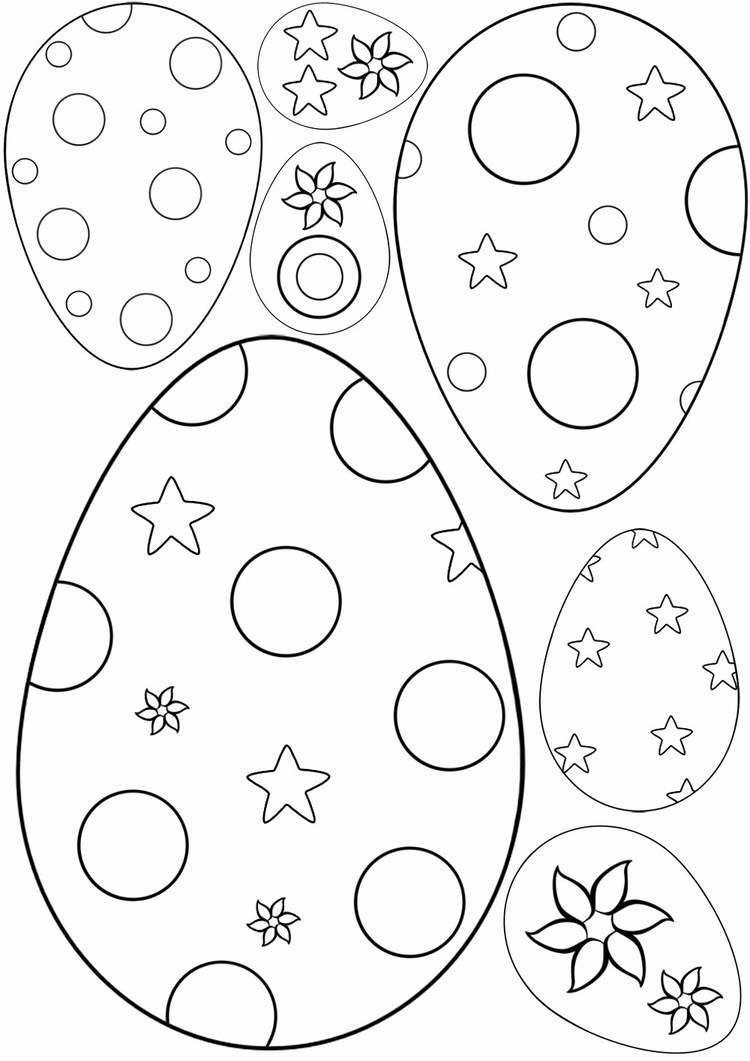 Plain Easter Egg Coloring Pages