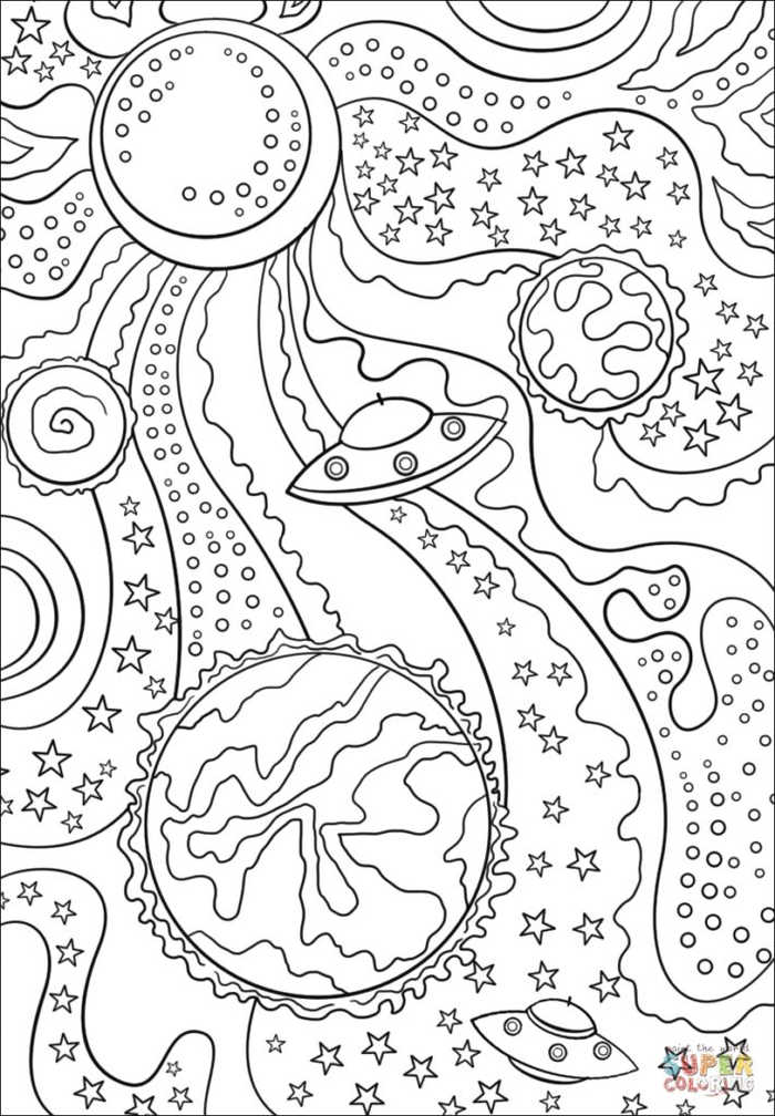 Planet Coloring Pages For Teens