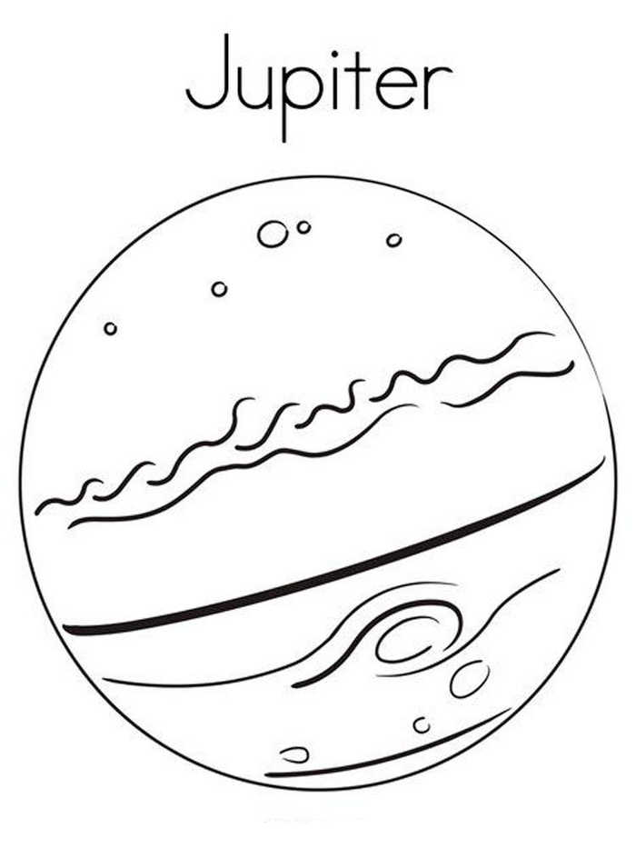 Planet Jupiter Coloring Page