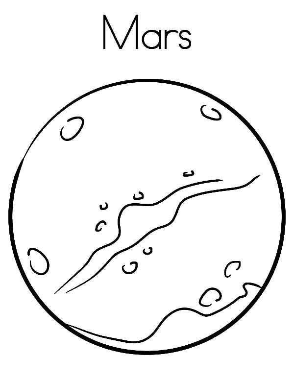 Planet Mars Coloring Pages