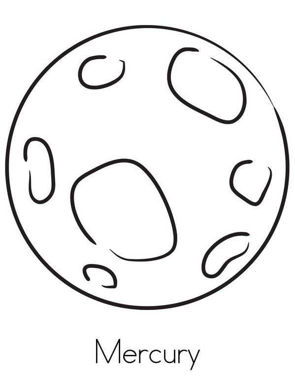 Planet Mercury Coloring Pages