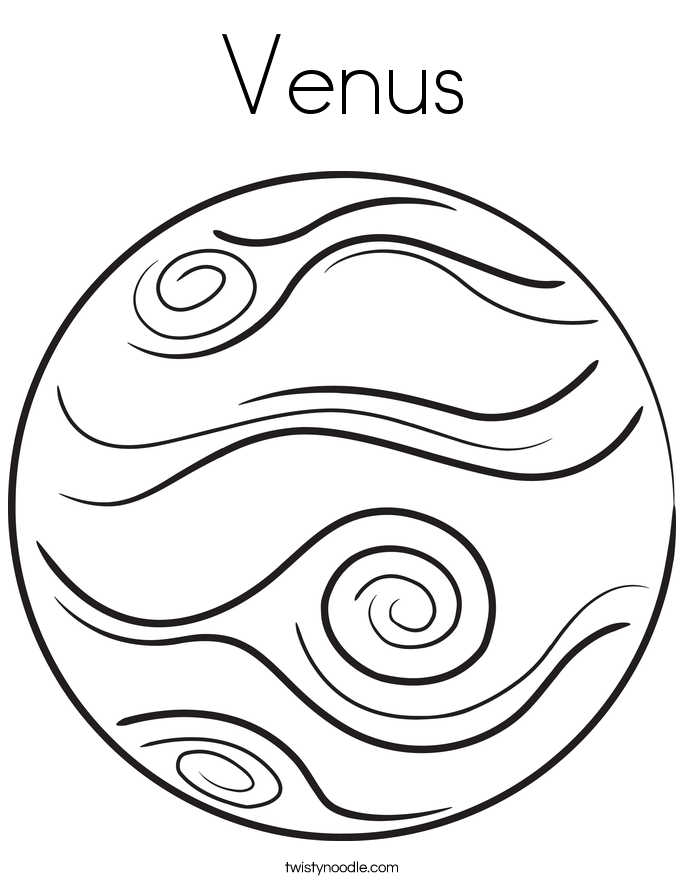 Planet Venus Coloring Pages