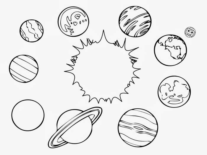 Planets Around The Sun Coloring Pages