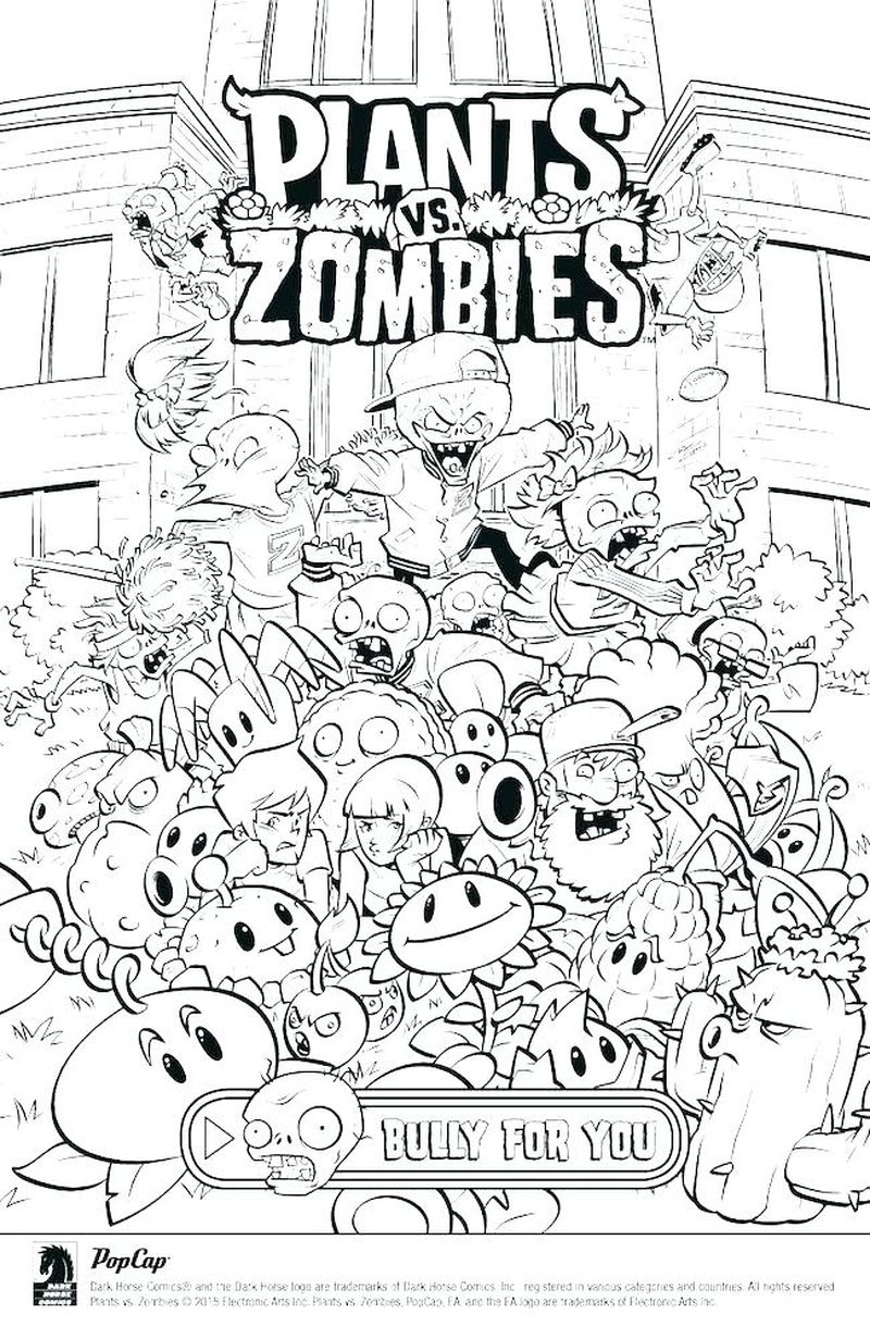 Plants Vs Zombies Coloring Pages Free