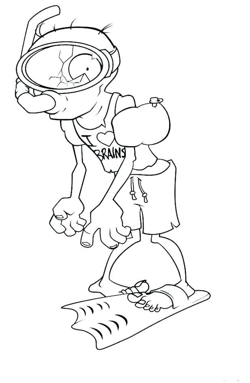 Plants Vs Zombies Coloring Pages Of Miner
