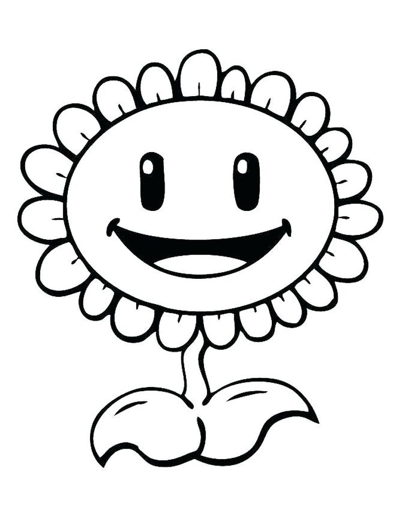 Plants Vs Zombies Coloring Pages Pea Shooter