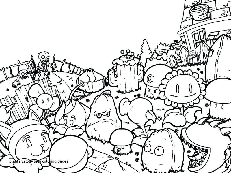 Plants Vs Zombies Coloring Pages Peashooter