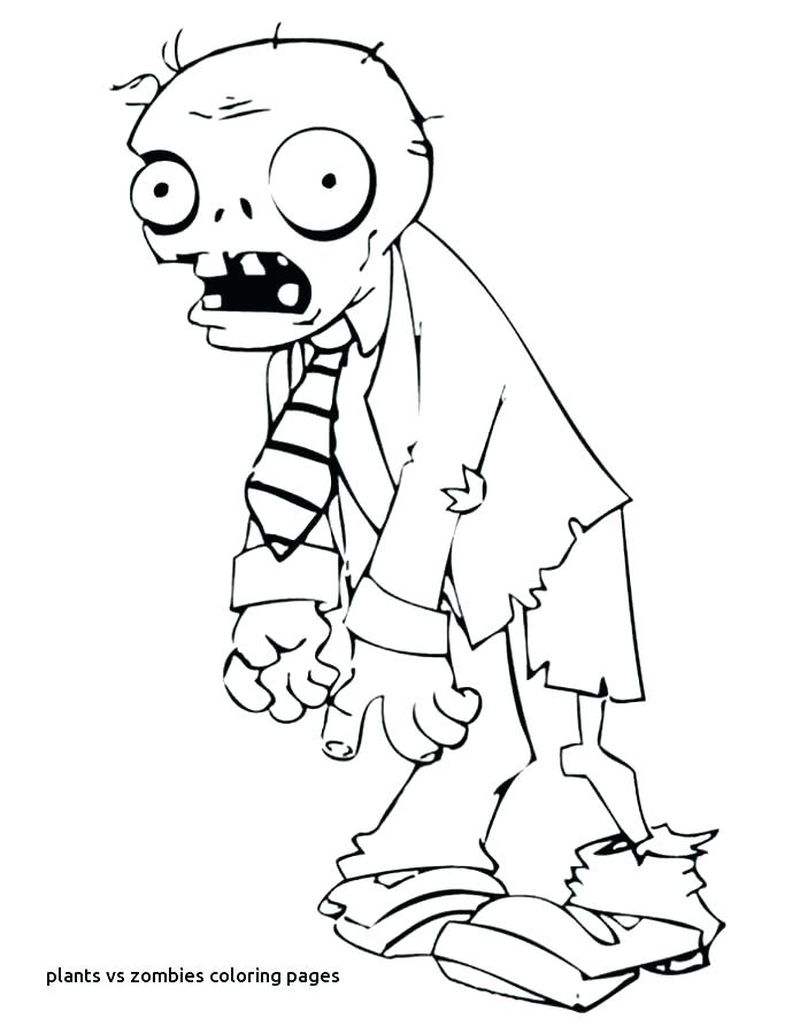 Plants Vs Zombies Coloring Pages Zombies