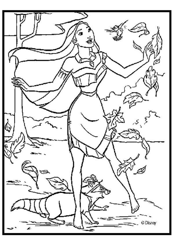 Pocahontas Adult Coloring Pages