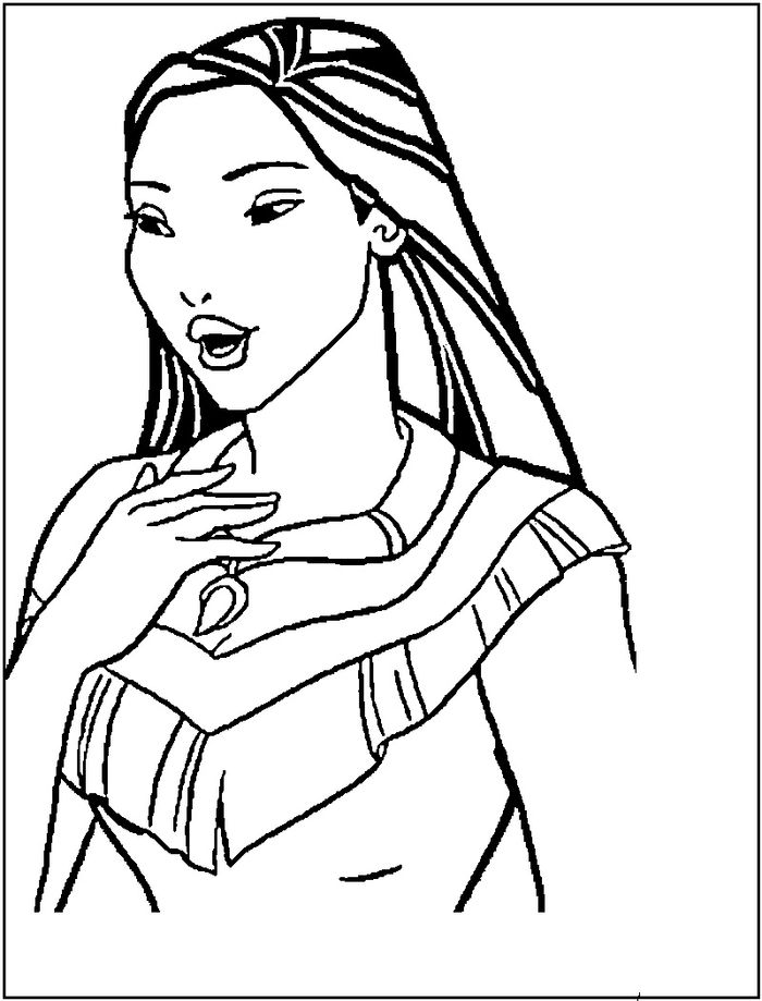 Printable Pocahontas Coloring Pages PDF - Coloringfolder.com