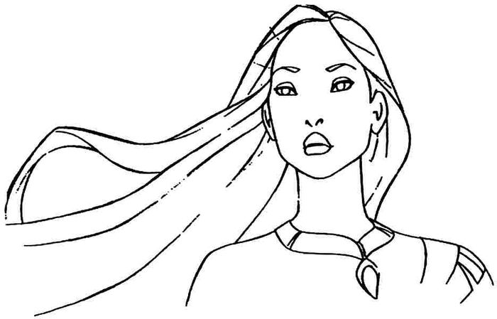 Pocahontas Koko Face Coloring Pages