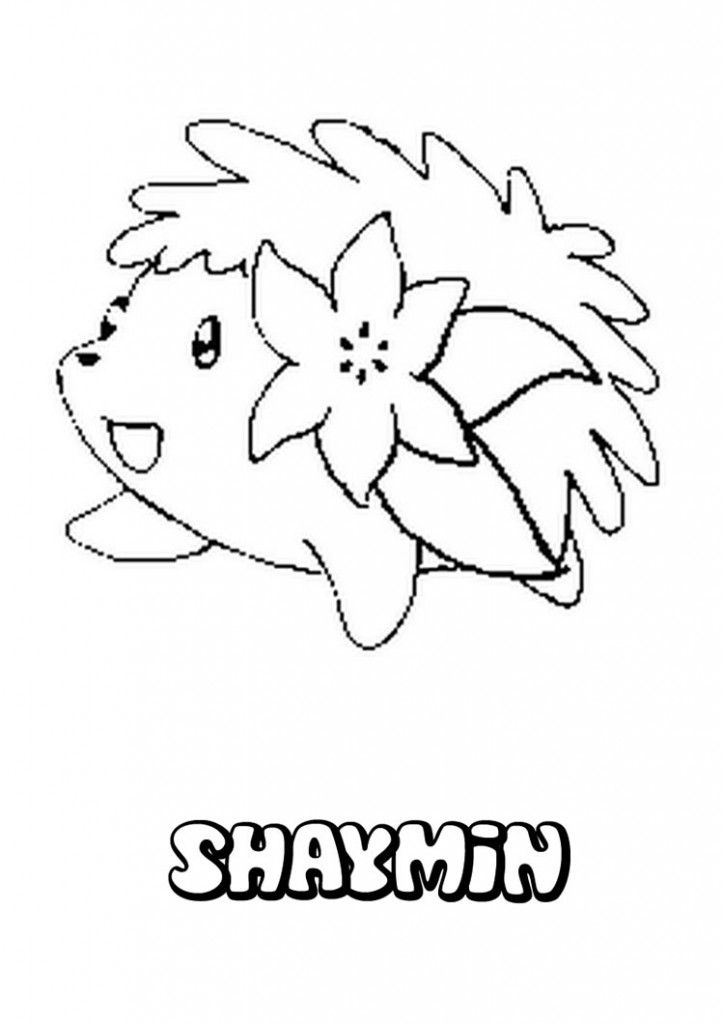 pokemon coloring pages shaymin