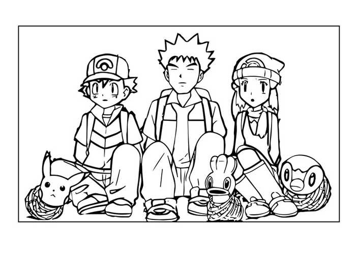 Pokemon Coloring Pages In Some Trouble