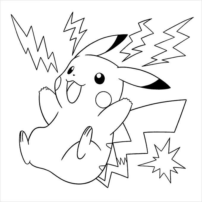 Pokemon Pikachu Iron Tail Free Coloring Pages