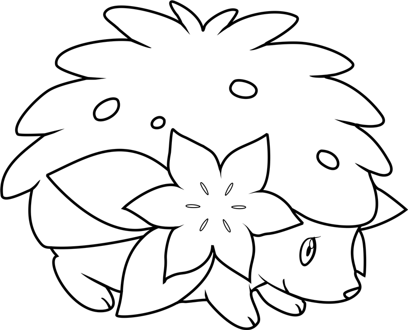 pokemon shaymin coloring pages