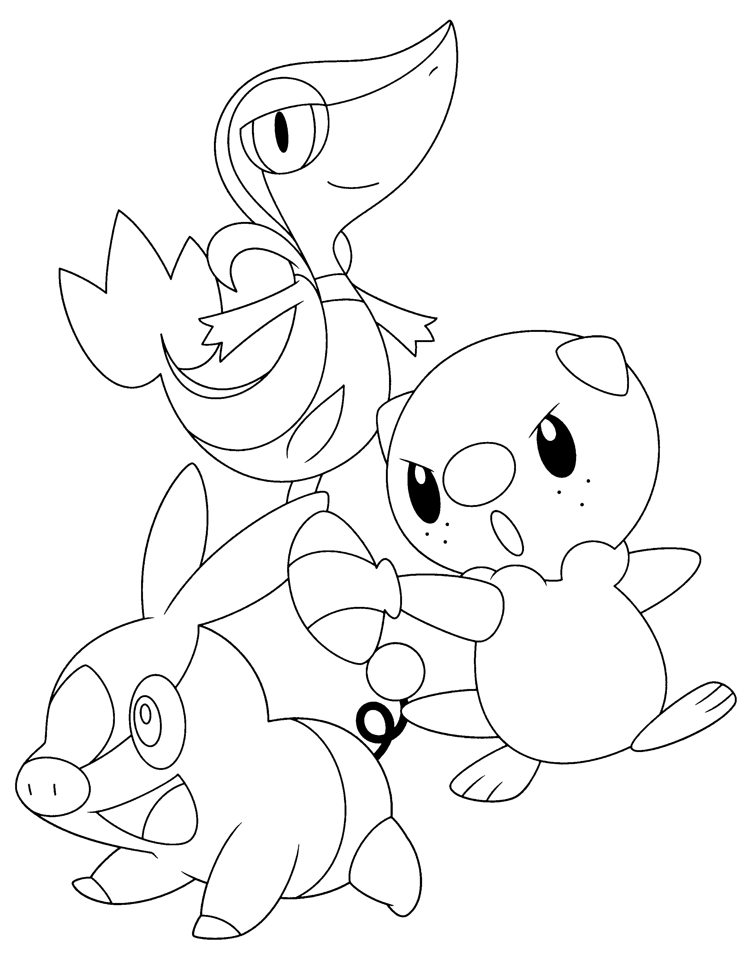 pokemon snivy coloring pages