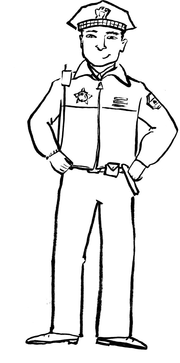 Policeman Coloring Page