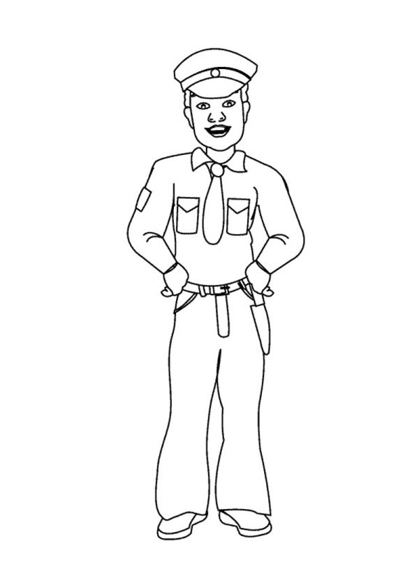 Policeman Coloring Pages for Kids
