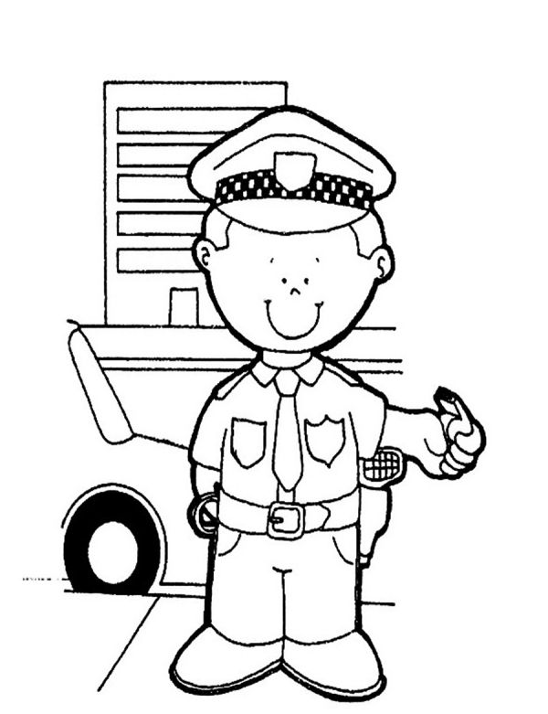 Printable Policeman Coloring Pages Pdf 