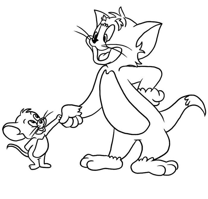 Positive Behavior Tom And Jerry Coloring Pages