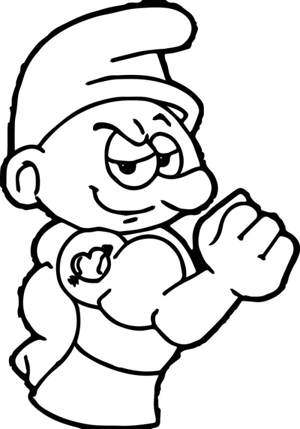 Power smurfs coloring pages
