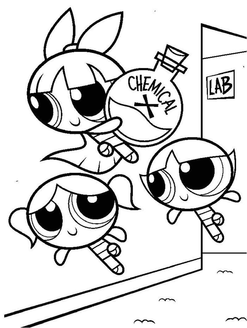 powerpuff girls blossom coloring pages