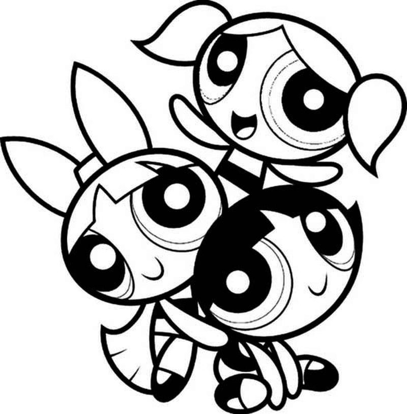 Powerpuff Girls Coloring Pages Printable PDF - Coloringfolder.com