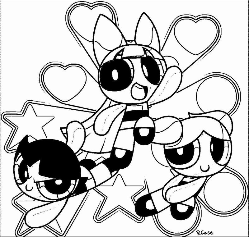 Powerpuff Girls Coloring Pages Printable PDF - Coloringfolder.com