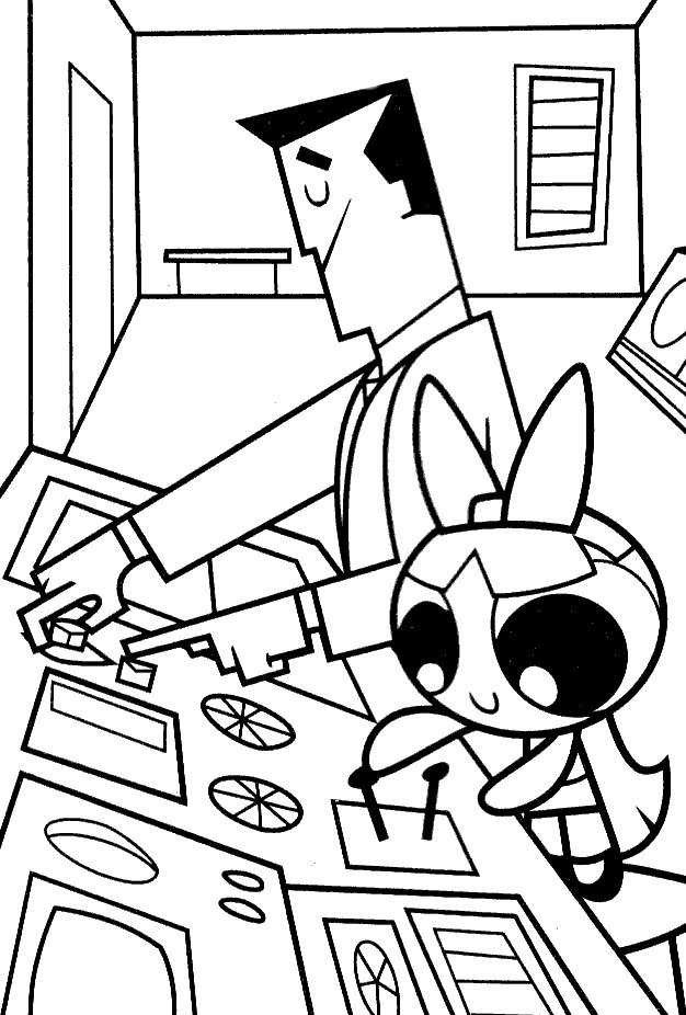 Powerpuff Girls Lab Coloring Pages