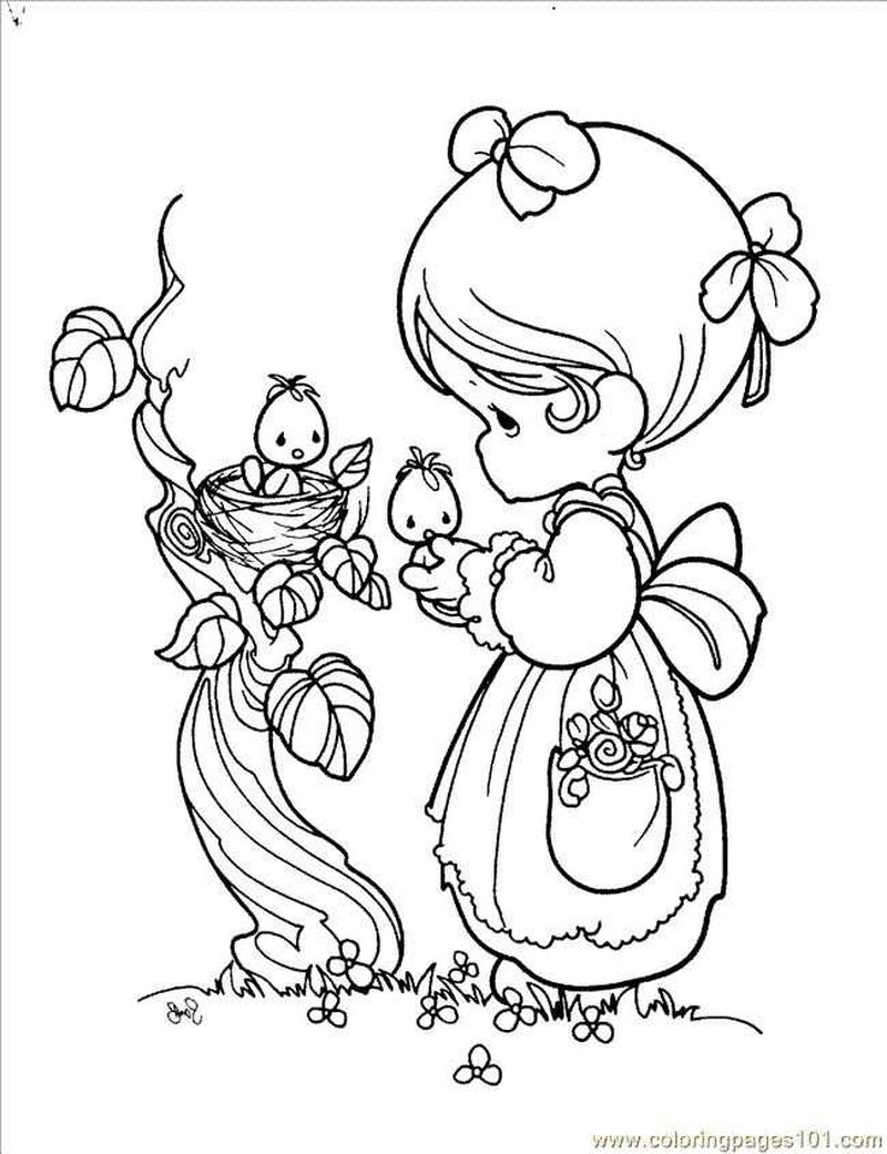 Precious Moments Coloring Pages Christmas