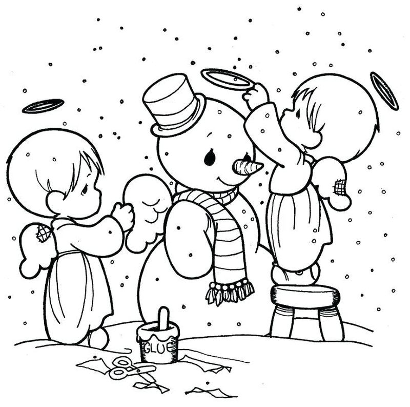 christmas coloring pages precious moments