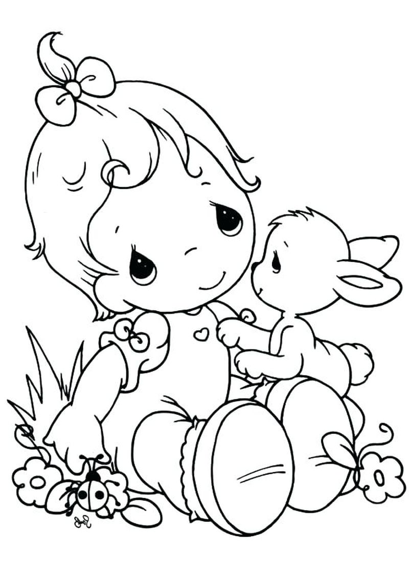 Precious Moments Coloring Pages Nativity