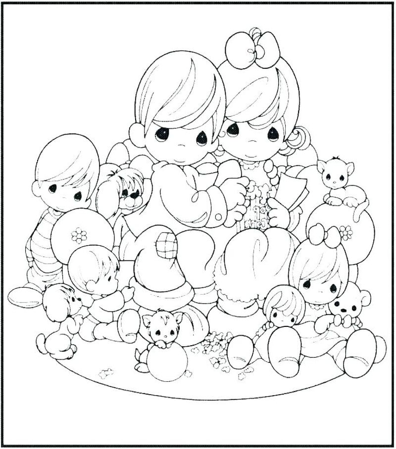 Precious Moments Happy Birthday Coloring Pages