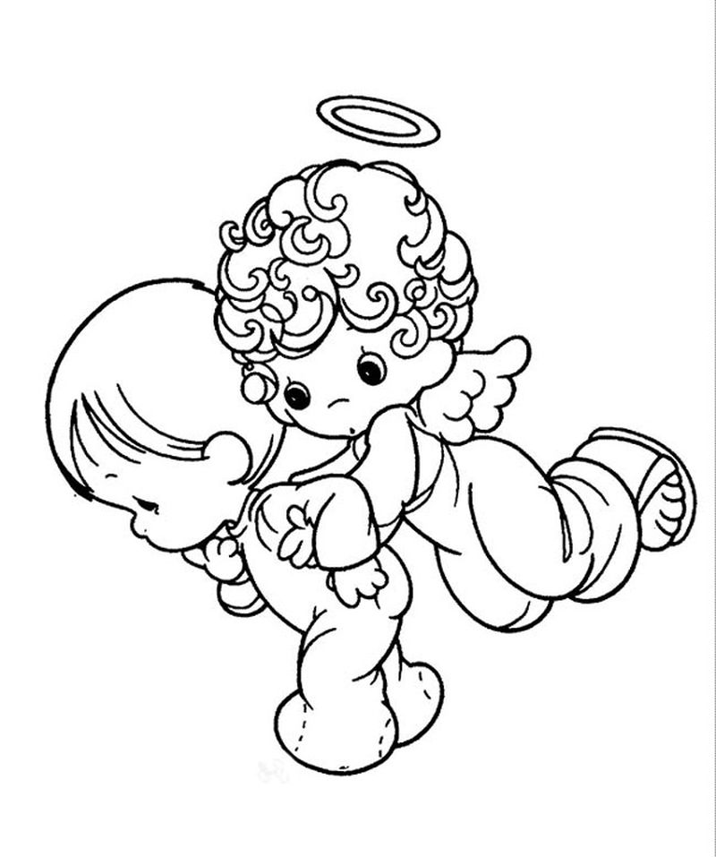 precious moments angels coloring pages