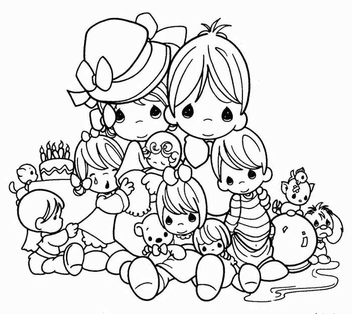 Precious Mothers Day Coloring Pages