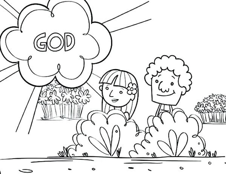 Preschool Coloring Pages Adam And Eve