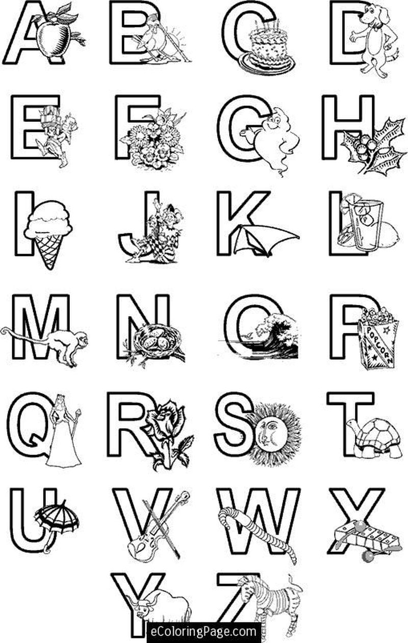 Preschool Coloring Pages Alphabet