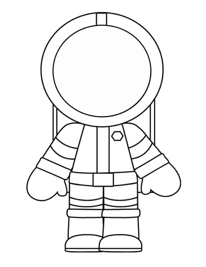 Preschool Coloring Pages Astronaut