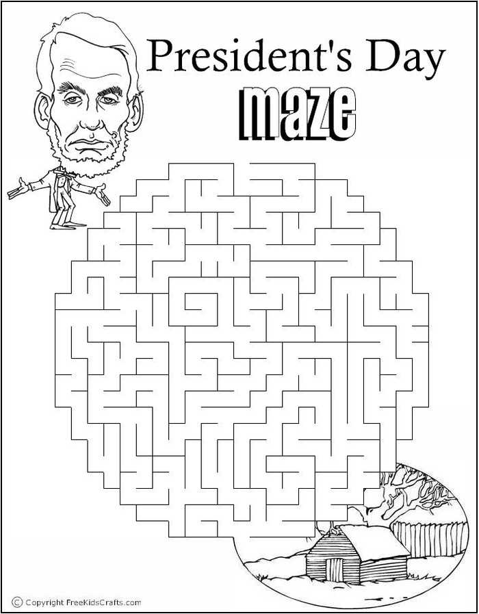 Presidents Day Maze