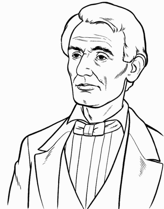 Presidents Day Young Abraham Lincoln Coloring Page