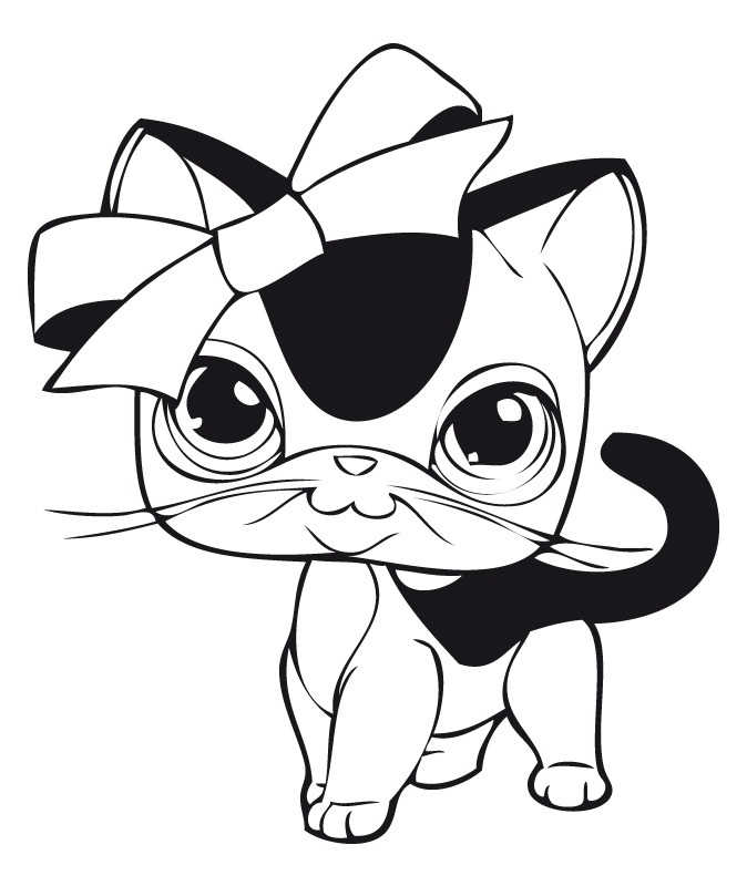 Pretty Cat Lps Coloring Page