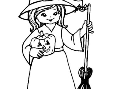 Pretty Witch Coloring Pages