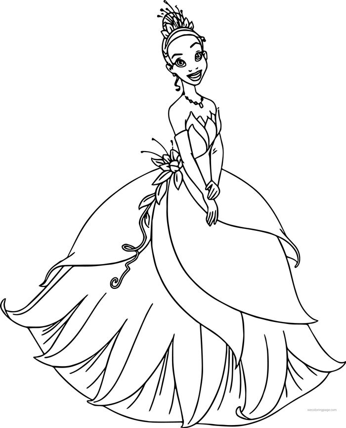 Princecc Tiana Coloring Pages