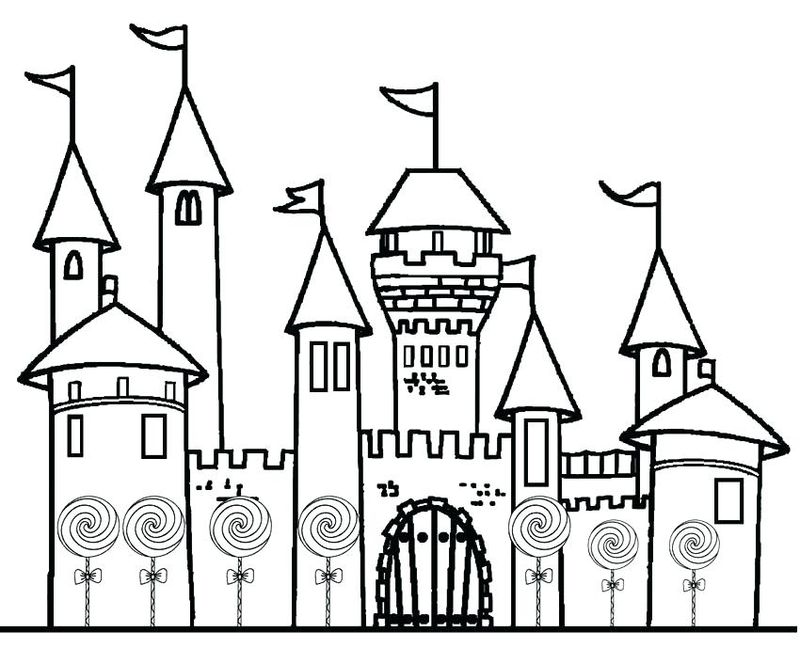 Princess And Castle Coloring Pages
