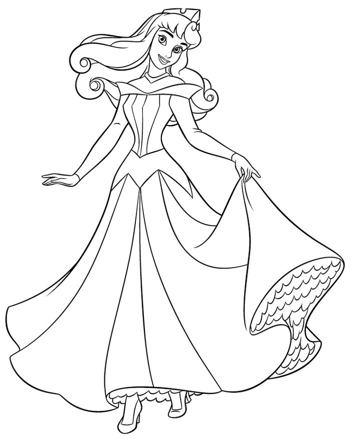 Princess Aurora Coloring Book Pages