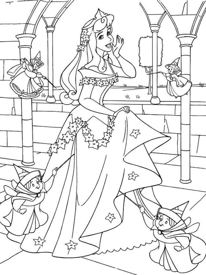 Princess Aurora Sleeping Beauty Coloring Pages