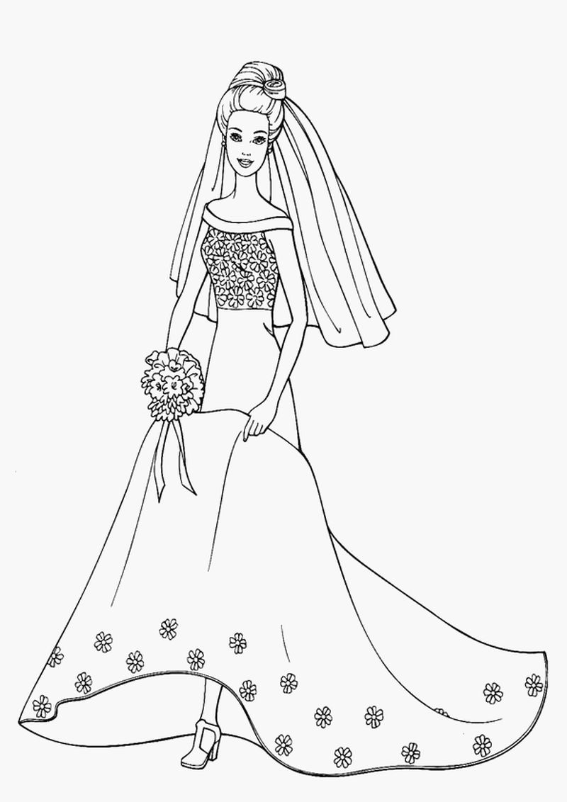 barbie princess coloring pages