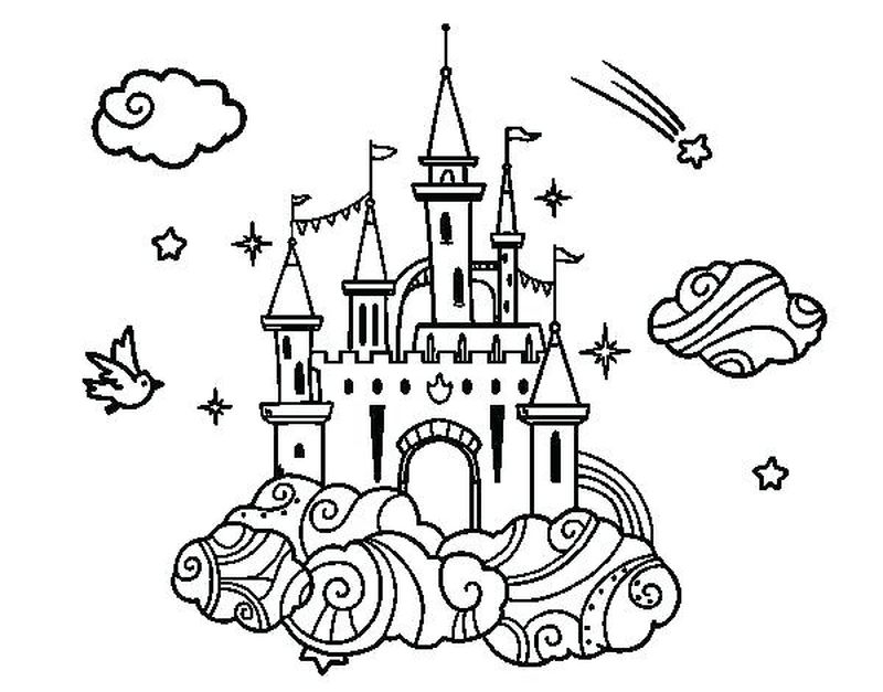 Princess Castle Coloring Pages Free