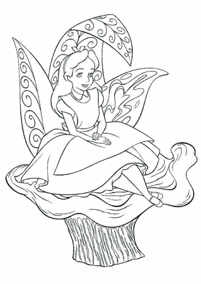 Princess Coloring Pages Alice In Wonderland