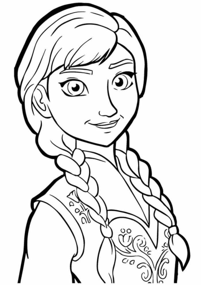 Princess Coloring Pages Anna From Frozen